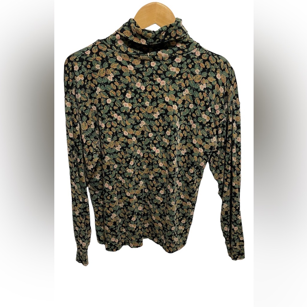 Allen Solly Vintage Floral 100% Cotton Long sleeve turtle neck